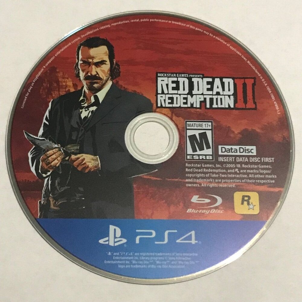 PS4 Red Dead Redemption 2 For PlayStation 4 Data Disc Only